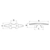 Bull Dog cleat mirror-polished AISI316 255 mm