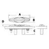 Push-up cleat mirror-polished AISI316 305/285 mm