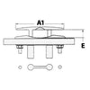 Push-up cleat mirror-polished AISI316 305/285 mm