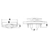 Retract push-up cleat mirrorpolished AISI316 220mm