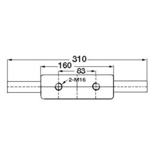 Nordik cleat mirror-polished AISI316 310 mm