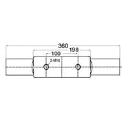 Nordik cleat mirror-polished AISI316 360 mm