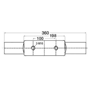 Nordik cleat mirror-polished AISI316 360 mm