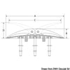 WING pop-up cleat AISI316 280x44 mm