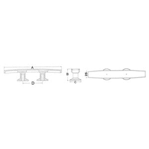 Skandy cleat 145 mm