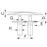 Ghost II hidden cleat 310 mm black