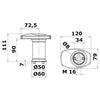 Single mushroom pushbutton f. modular system