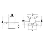Ercole bollard 70 mm