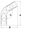 Angle fairlead w/rollers 120°