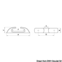 Capri SS straight fairlead 200mm