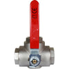 Maestrini Brass Reduced Passage T Port Valve (2" BSP)