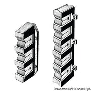 Fishing rod bracket 3 rods 198x62 mm