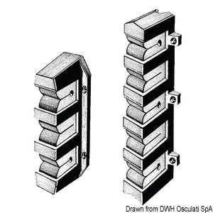 Fishing rod bracket 3 rods 198x62 mm