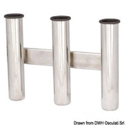 Wall mounting rod holder AISI 316 Nr. 3 rods