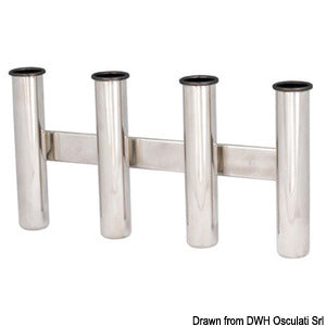 Wall mounting rod holder AISI 316 Nr. 4 rods