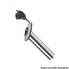 Chromed-brass flush-mount fishing rod holder
