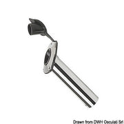 Chromed-brass flush-mount fishing rod holder