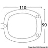 Cap for flush-mount rod holder soft PVC white