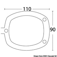 Cap for flush-mount rod holder soft PVC white