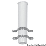 Fishing rod holder for bulkhead mounting, with U bolts