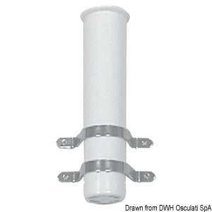 Fishing rod holder for bulkhead mounting, with U bolts