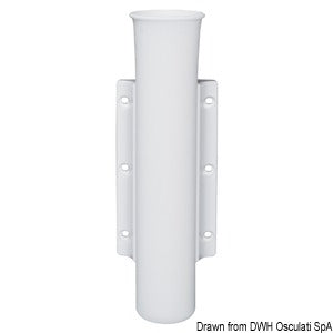 Fishing rod holder for bulkhead mounting, fixed version