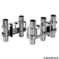 SS rod holder for bulkhead mounting 2 rods