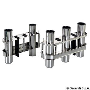 SS rod holder for bulkhead mounting 2 rods