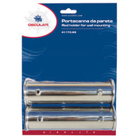 Fishing rod holder for bulkhead mounting, hidden screws