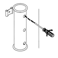 Fishing rod holder for bulkhead mounting, hidden screws