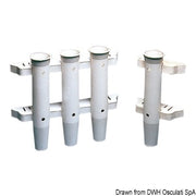 Rod holder bulkhead mounting white plastic