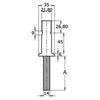 Stanchion base AISI316 25 x 1.5 mm