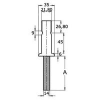 Stanchion base AISI316 25 x 1.5 mm