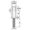 Stanchion base AISI316 45 x 1.5 mm