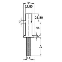 Stanchion base AISI316 45 x 1.5 mm