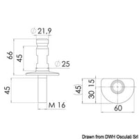 Stanchion oval base