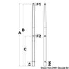 Stanchion AISI 316 ORC complying model 625 mm