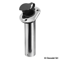 Flush-mount SS rod holder 42 mm 75°