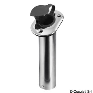 Flush-mount SS rod holder 42 mm 75°