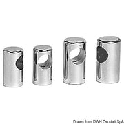 Handrail terminal chromed brass 30 mm