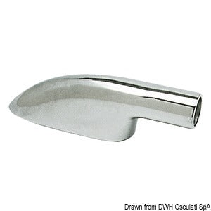 Handrail terminal chromed brass 22 mm