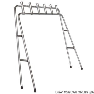 Foldable fishing rod holder rack