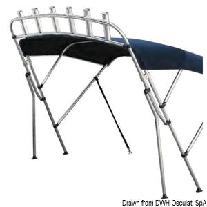Fishing rod holder rack for awnings