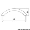 Oval tube handrail mirror-polished SS 300 mm
