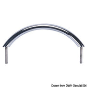 Oval tube handrail mirror-polished SS 200 mm