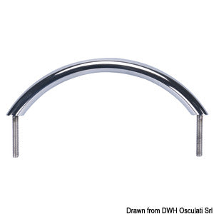 Oval tube handrail mirror-polished SS 200 mm