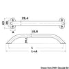 Oval pipe handrail AISI316 19x25 mm 600 mm