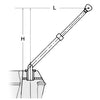 Telescopic davit 180 kg per pair