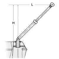 Telescopic davit 180 kg per pair
