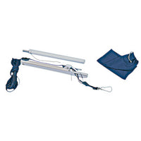Foldable and swivelling davit